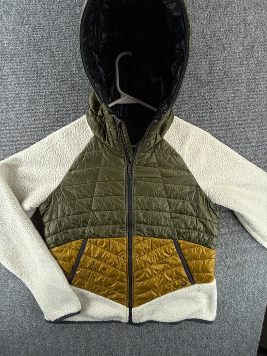 Mountain Hardwear Jackets & Blazers - Mountain Hardwear Altius Green Small Nylon Puffer Fleece Jacket Womens Logo